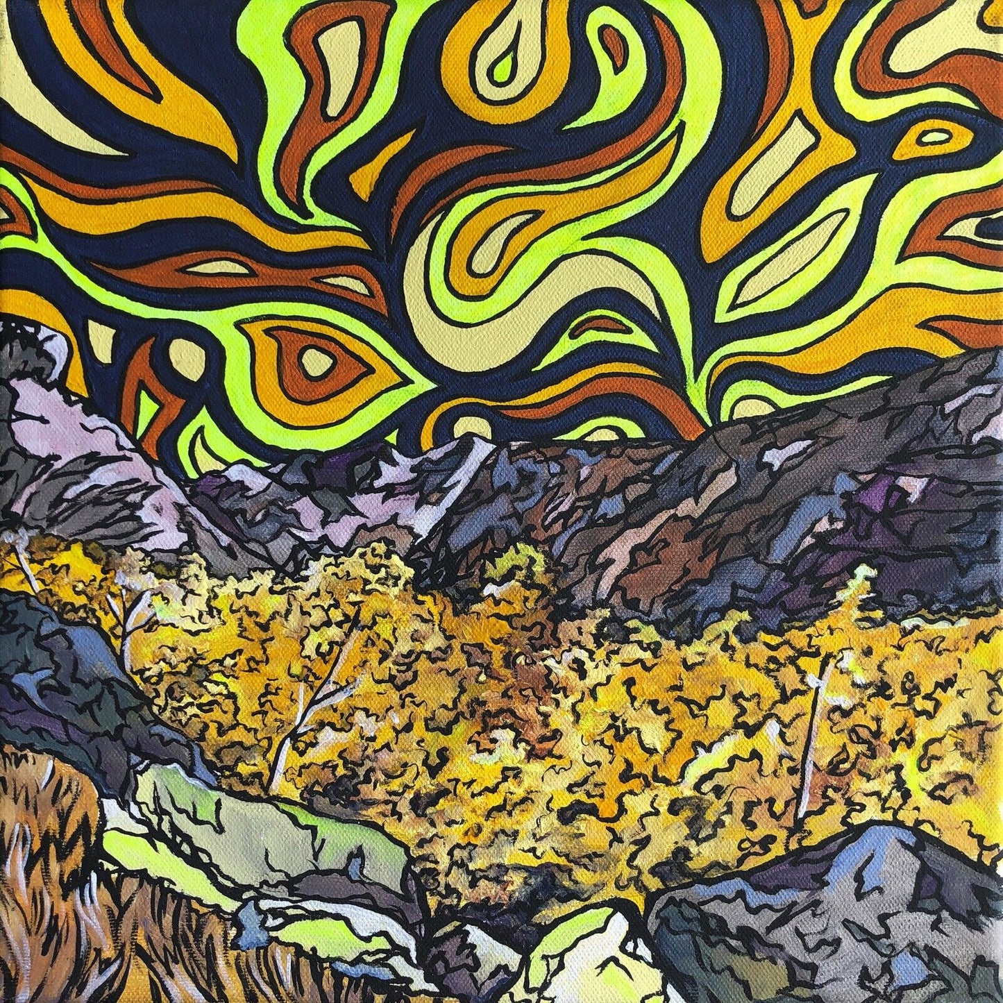 Original Acrylic Painting- Fields of Gold
