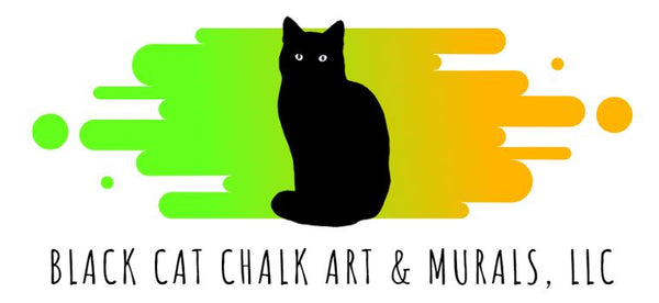Black Cat Chalk Art and Murals