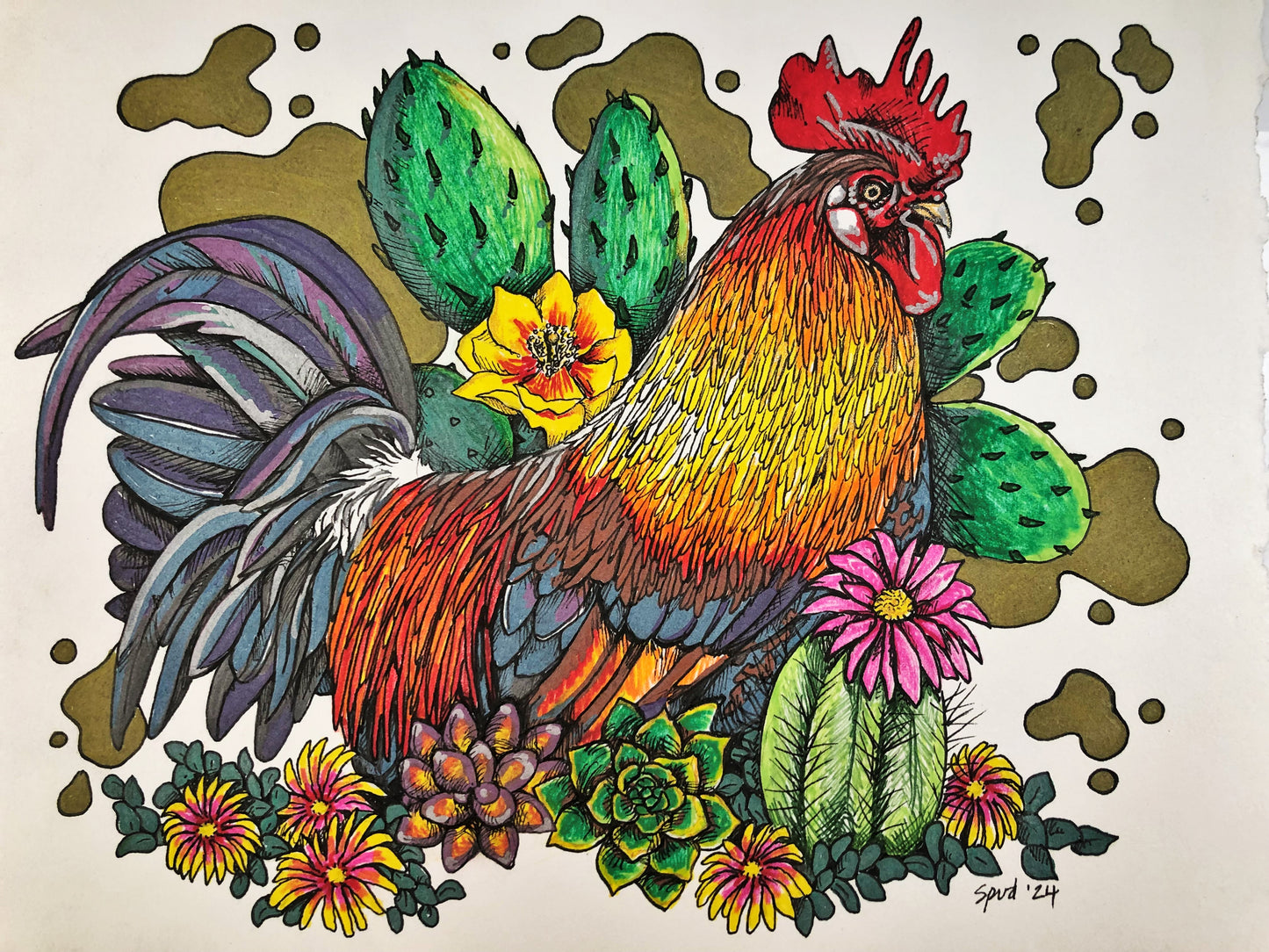 Prickly Pollo Giclee Print