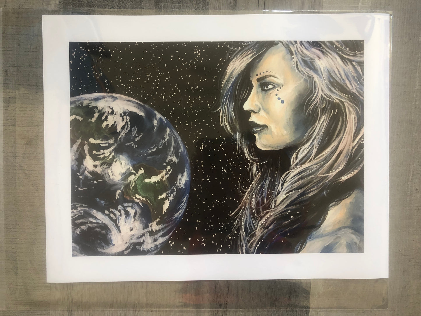 Earth and Moon Giclee Print