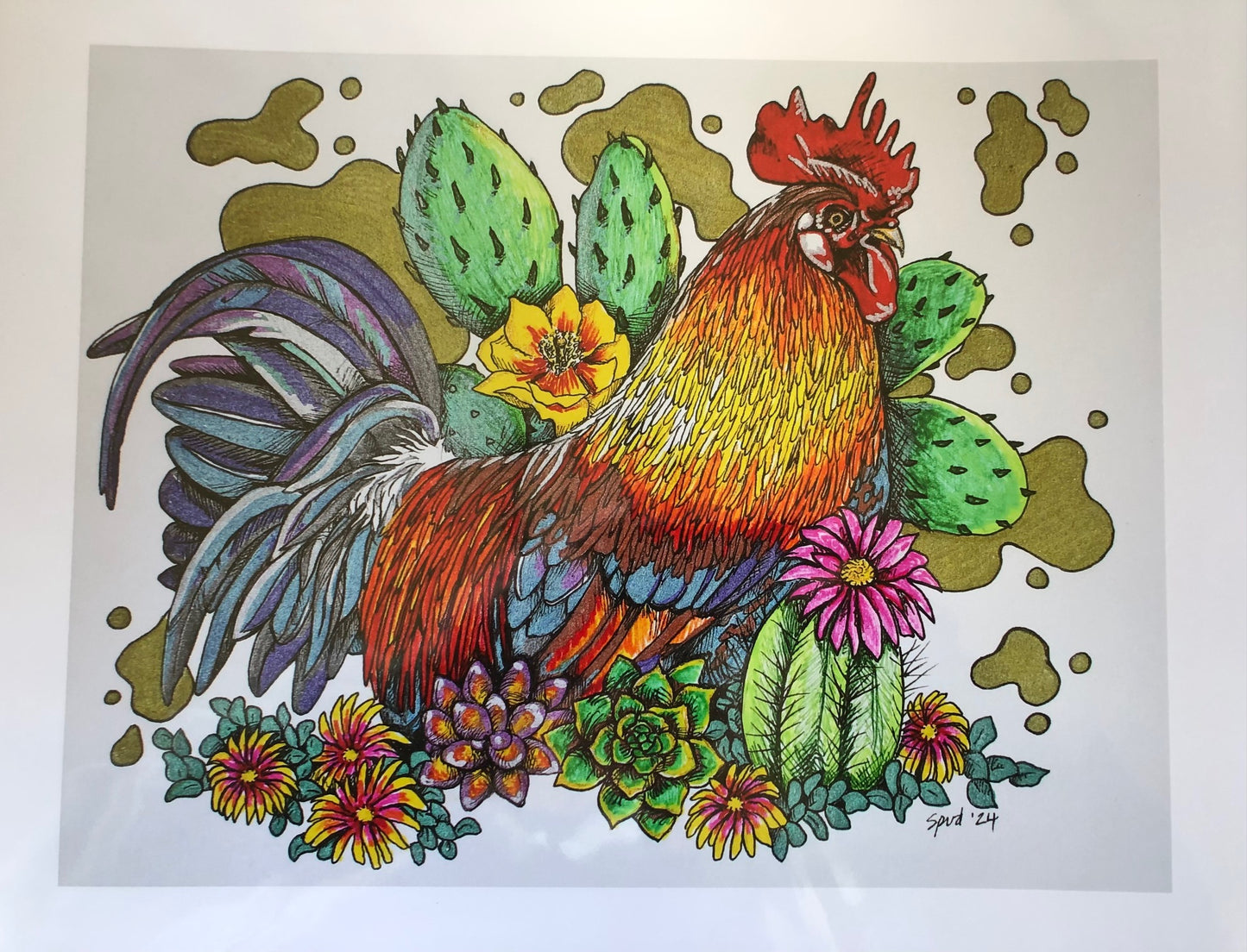 Prickly Pollo Giclee Print